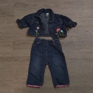 Jean jacket and matching pants 6-9 month
